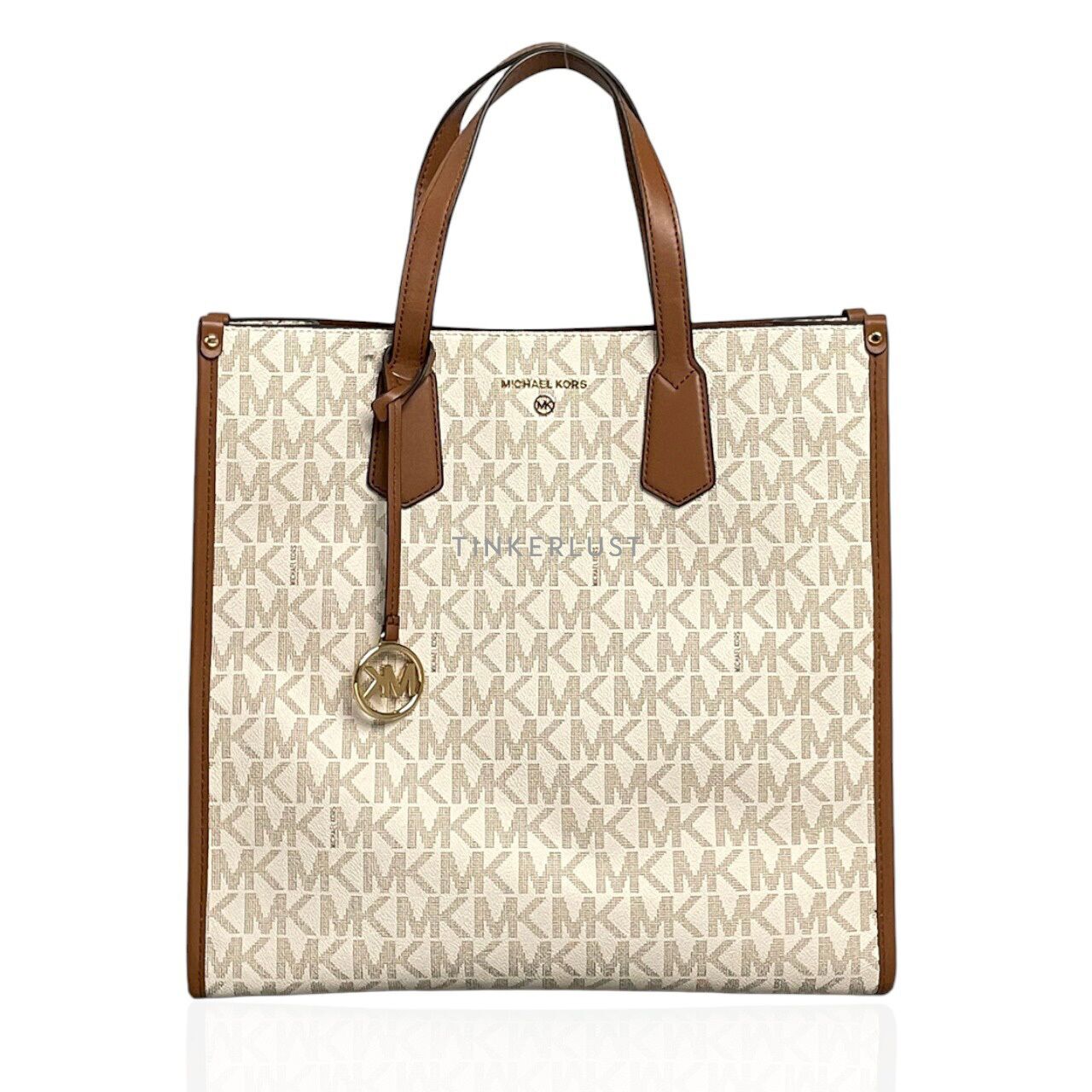 tas tote bag Michael Kors Maple Large Vanilla Luggage Coated